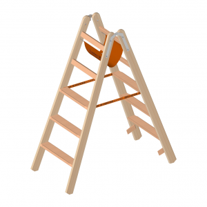 Holzstehleiter 1020 mit Stufen